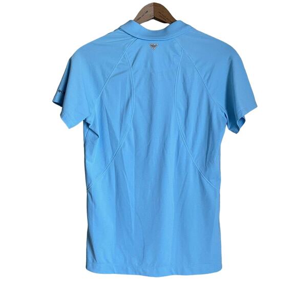 Columbia Men's Blue Omni-Freeze PFG Short Sleeve Polo Shirt - Size Small - Fish - Picture 6 of 6